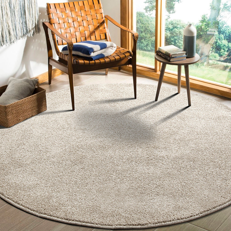 Tappeto moderno rotondo in poliestere solido poliestere moquette non slip tappeto interno per soggiorno