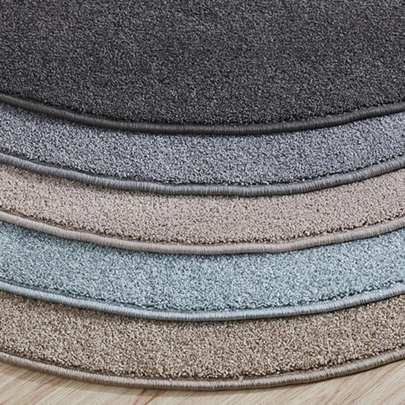 Tappeto moderno rotondo in poliestere solido poliestere moquette non slip tappeto interno per soggiorno