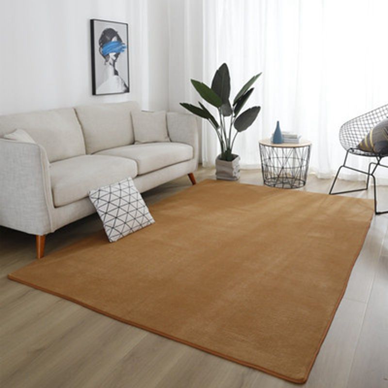 Tapis d'intérieur en Polyester de couleur unie, décontracté, lavable, pour la décoration de la maison, bleu