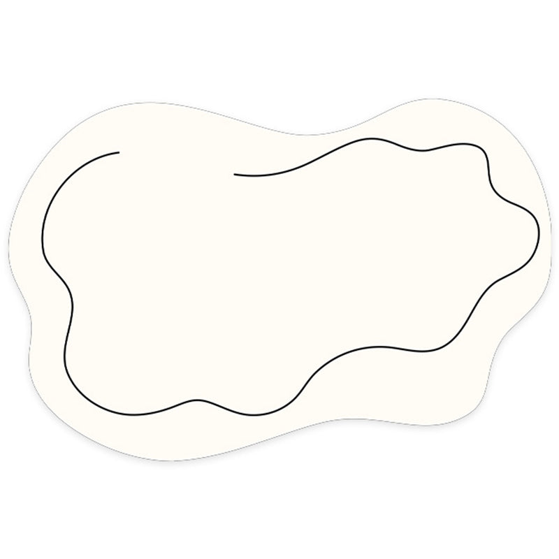 Minimalist Living Room Area Rug Modern Carpet Polyester Novelty Shape Rug with Non-Slip Backing