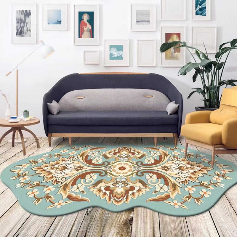 Chinoiserie Home Decoratie Rug Novely Ethnic Print Indoor Tapijt Polyester Wasbaar gebied Rug