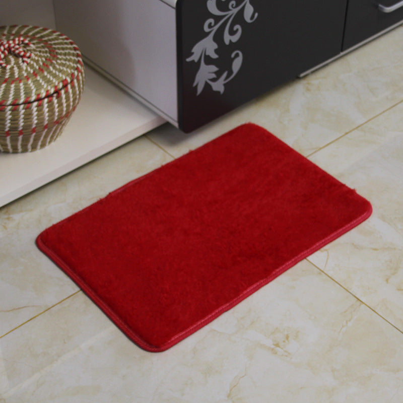 Gray Casual Area Carpet Polyester Solid Color Indoor Rug Non-Split Carpet for Living Room