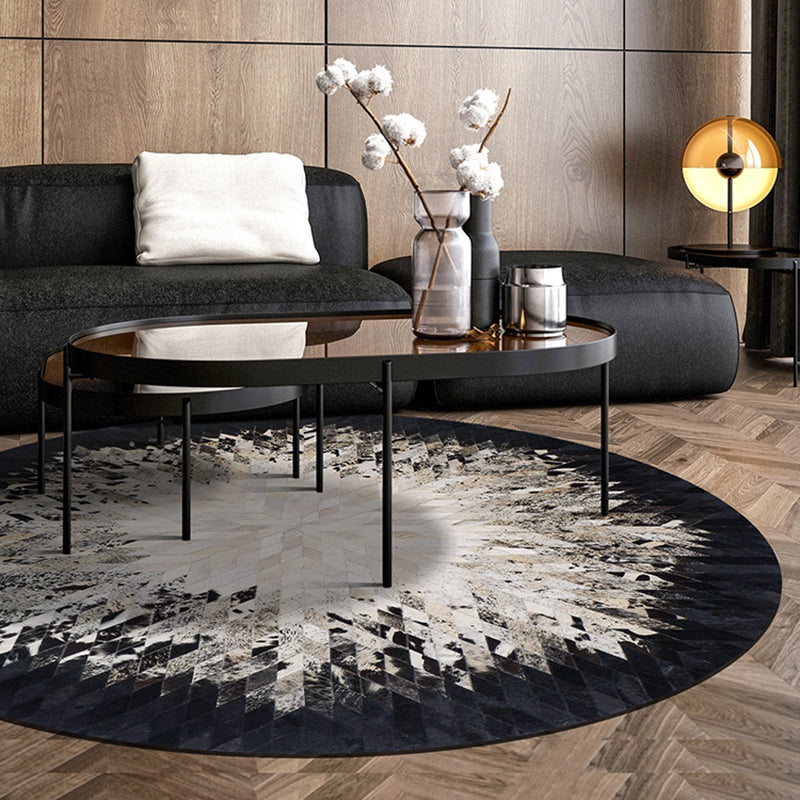 Area di vaso nero tappeto moquette geometrico area tappeto tappeto resistente alle macchie per soggiorno