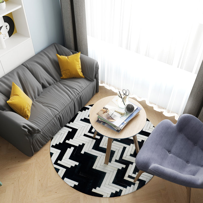 Area di vaso nero tappeto moquette geometrico area tappeto tappeto resistente alle macchie per soggiorno