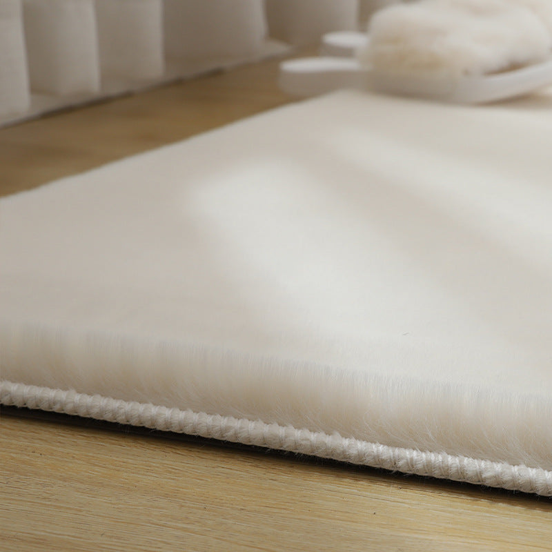 Tapis de chambre intérieure kaki tapis de couleur pure décontractée en polyester