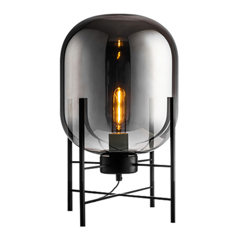 Ultramoderne eenvoud vat tafellamp glas nachtkastje lamp voor slaapkamer