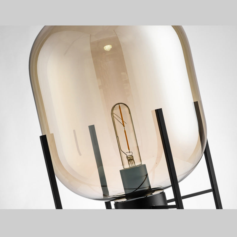 Ultramoderne eenvoud vat tafellamp glas nachtkastje lamp voor slaapkamer