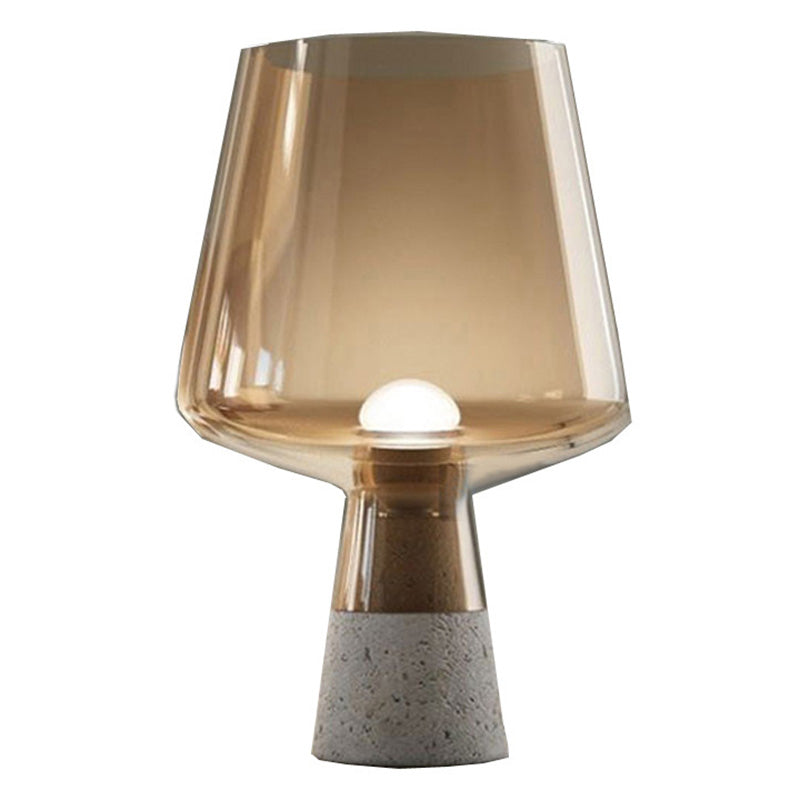 Lampada da comodino in vetro con lampada da tavolo affusolata ultramoderna per camera da letto