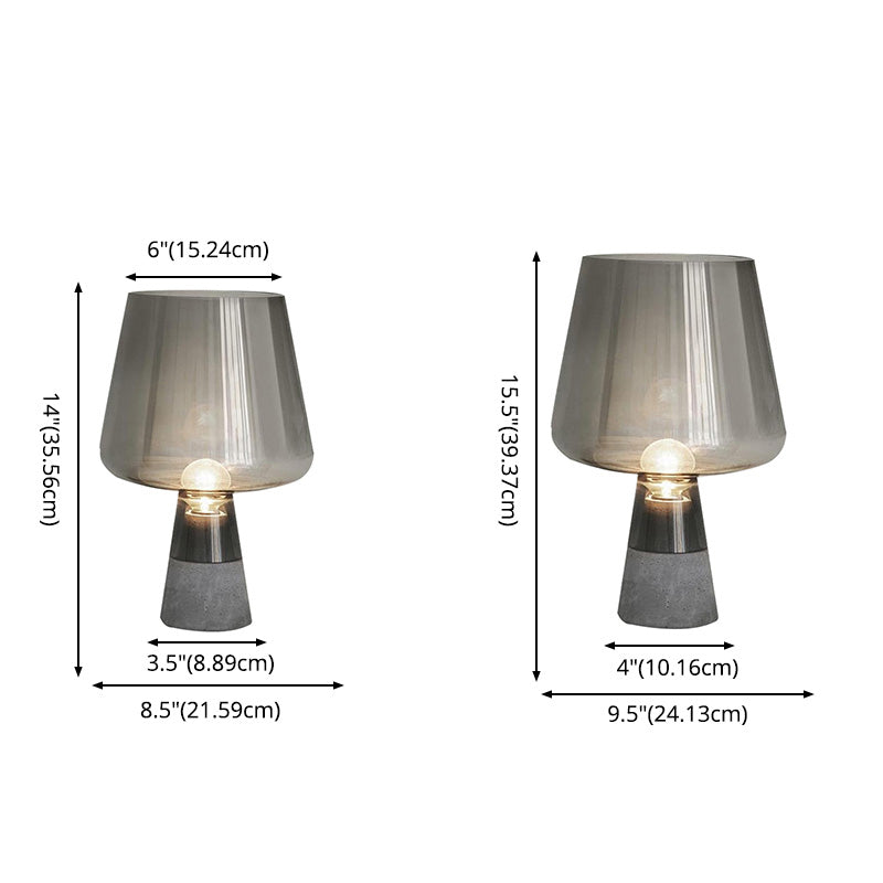 Lampada da comodino in vetro con lampada da tavolo affusolata ultramoderna per camera da letto