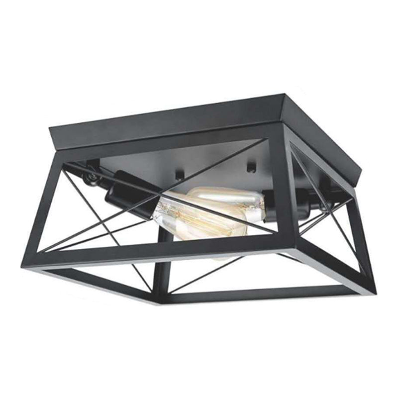Industrial Style Vintage 2-Birnen Deckenlampe Winkel einstellbar Design Metall Flush Mount Licht