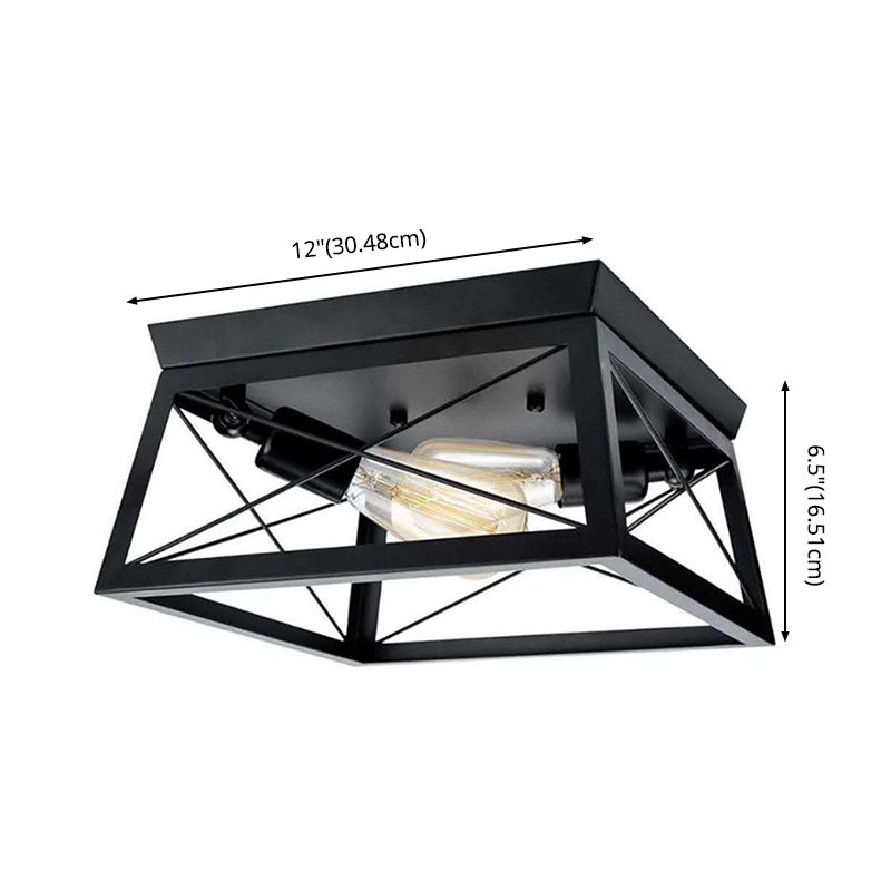 Industrial Style Vintage 2-Birnen Deckenlampe Winkel einstellbar Design Metall Flush Mount Licht