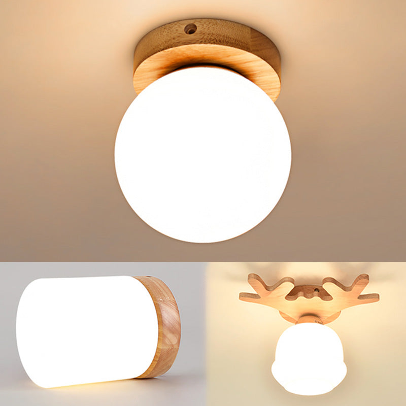 Plafond ombragé Fixture moderne Style moderne Couloir en bois Légère ébullition en Beige