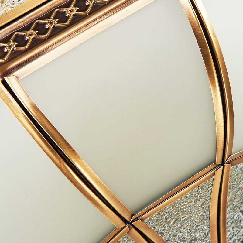 Gold Schoolhouse Ceiling Mounted Light Classic Glass Bedroom Close to Ceiling Light