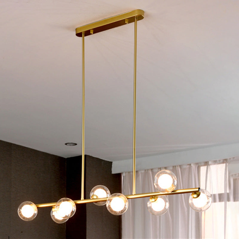 Gold Bubbles Island Luz colgante Simplicidad estilo lámpara de lámpara de vidrio