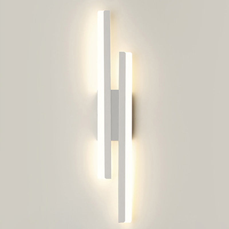 Shaded Bedroom Wall Sconce Lighting Metal LED Minimalism Sconce Light Fixture in White