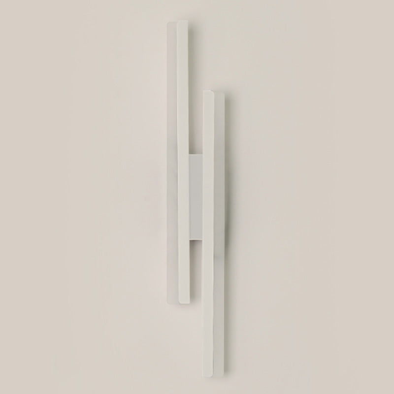 Shaded Bedroom Wall Sconce Lighting Metal LED Minimalism Sconce Light Fixture in White