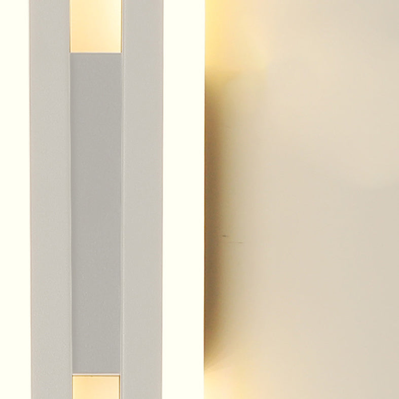 Shaded Bedroom Wall Sconce Lighting Metal LED Minimalism Sconce Light Fixture in White