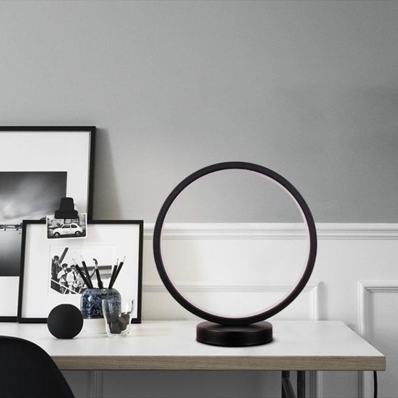 Table à LED circulaire simple simple décorative de nuit décorative en métal