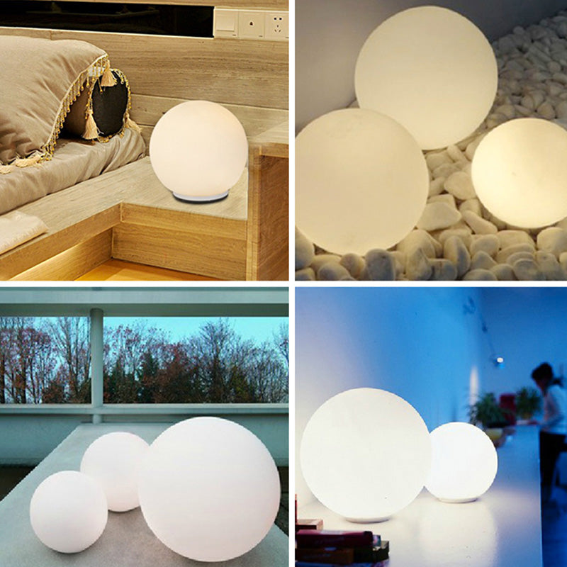 Global White Glass Table Light Minimalist Neuheit 1 Kopf Nachttisch Lampe