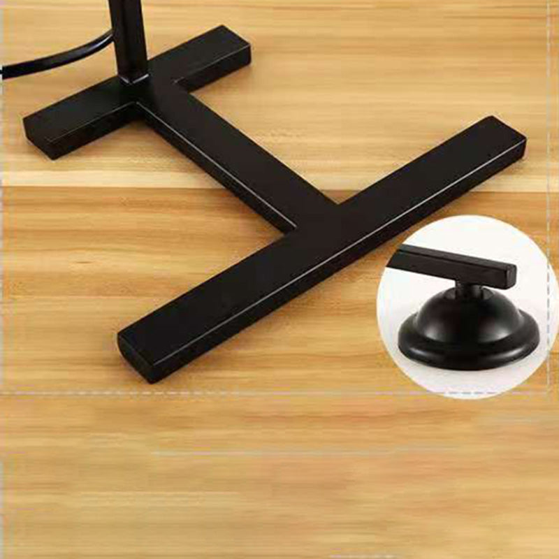 Lumo cilindrico di vetro opalino Luce minimalista a 1 luci nere lampada da comodino