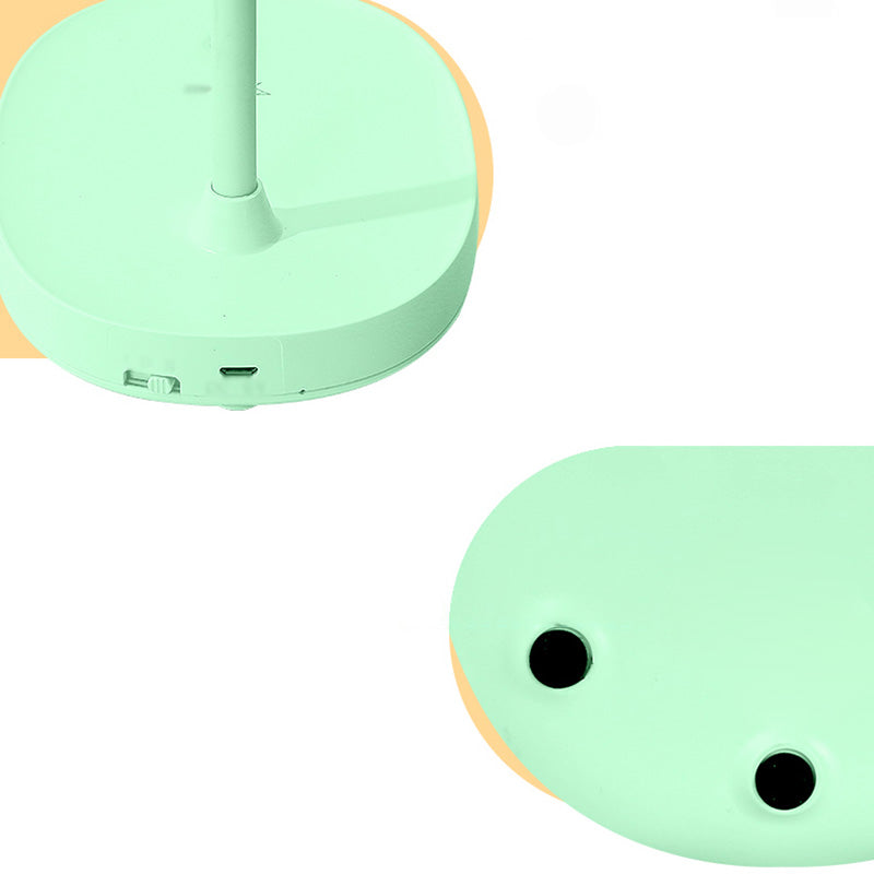 Lámpara de estudio de tono de cúpula alargada Macaron Plástica para niños Ligera de mesa LED