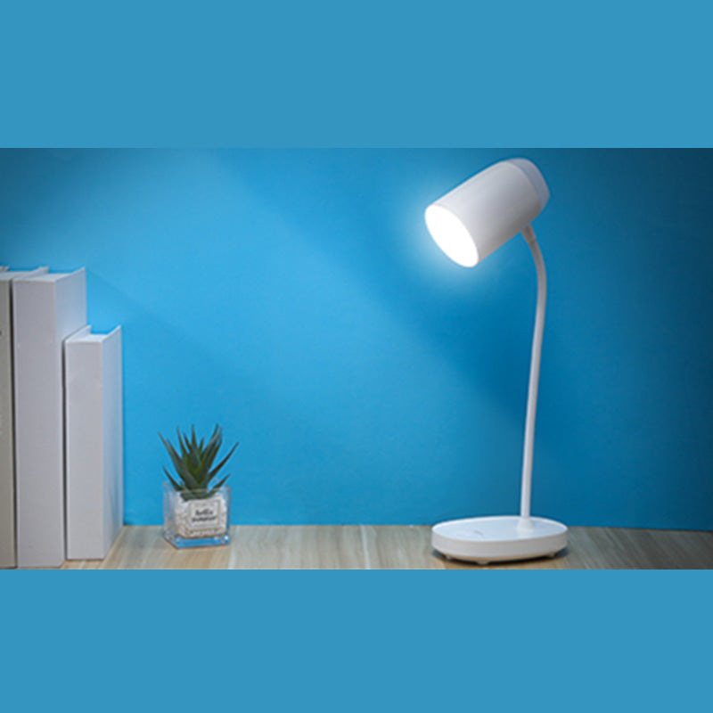 Lámpara de estudio de tono de cúpula alargada Macaron Plástica para niños Ligera de mesa LED