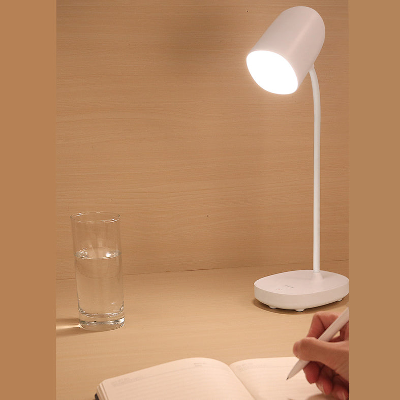 Lámpara de estudio de tono de cúpula alargada Macaron Plástica para niños Ligera de mesa LED