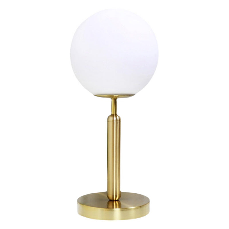 Global Bedside Night Light Opaline Glass 1 Bulb Minimalist Table Light