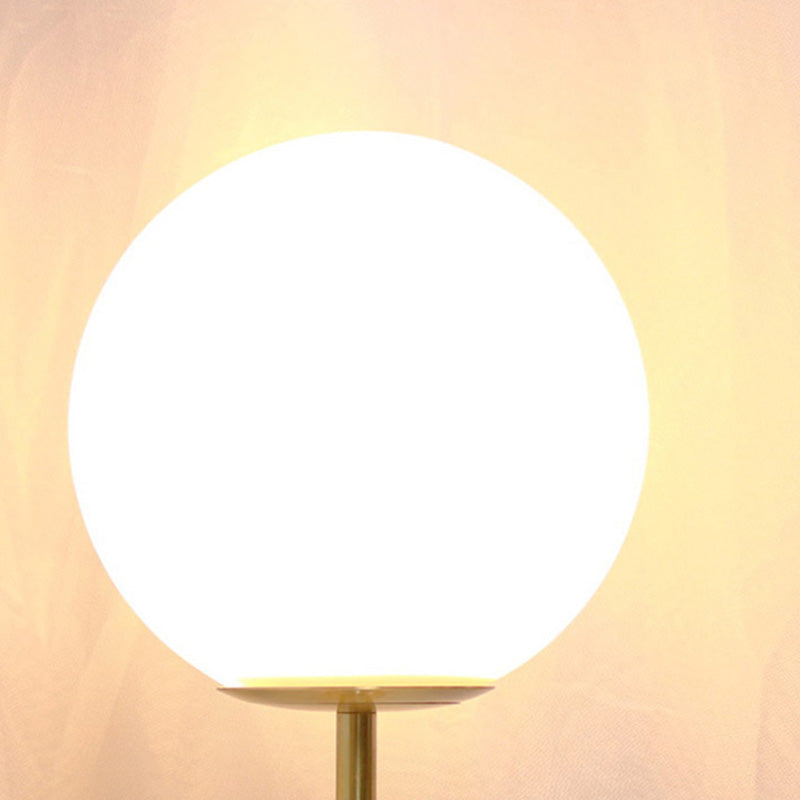 Global Bedside Night Light Opaline Glass 1 Bulb Minimalist Table Light