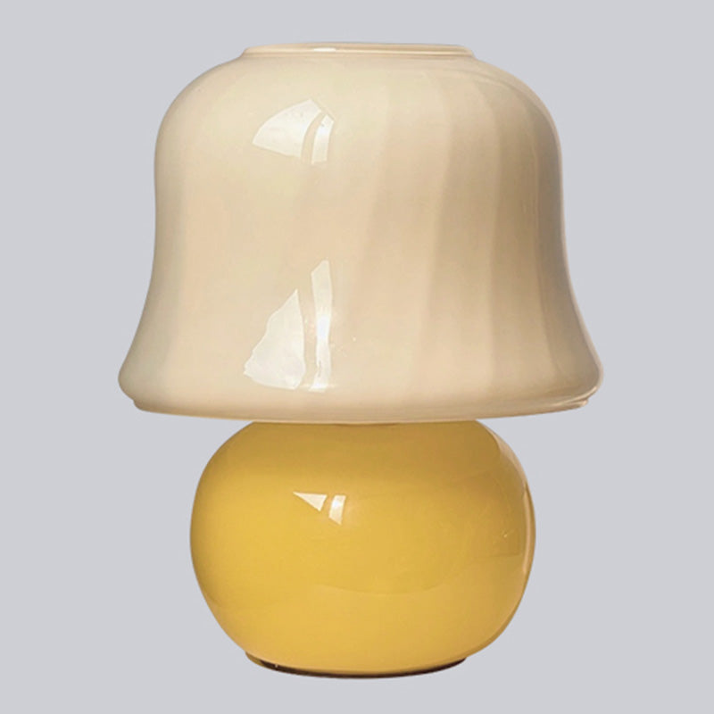 Ultra-modern Simplicity Mushroom Table Lamp Hand-Blown Glass Nightstand Lamp for Bedroom