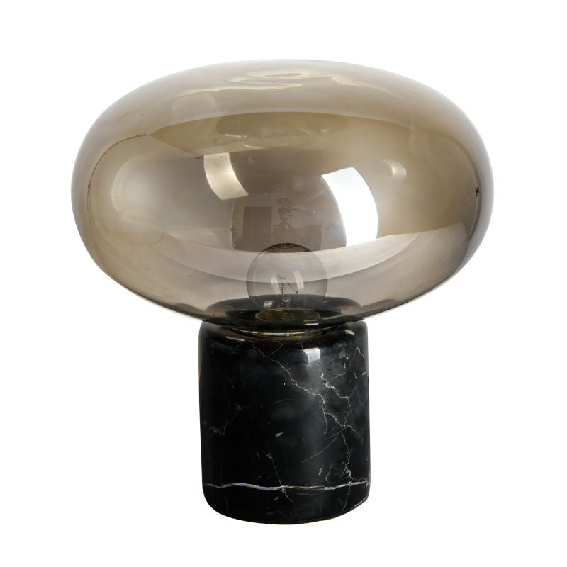 Ultra-modern Simplicity Oval Table Lamp Glass Nightstand Lamp for Bedroom