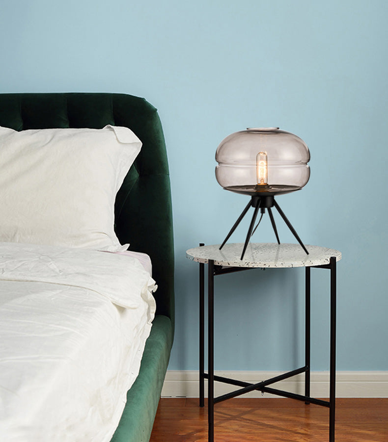 Lampada da comodino in vetro lampada da tavolo ultramoderna Semplicità per camera da letto