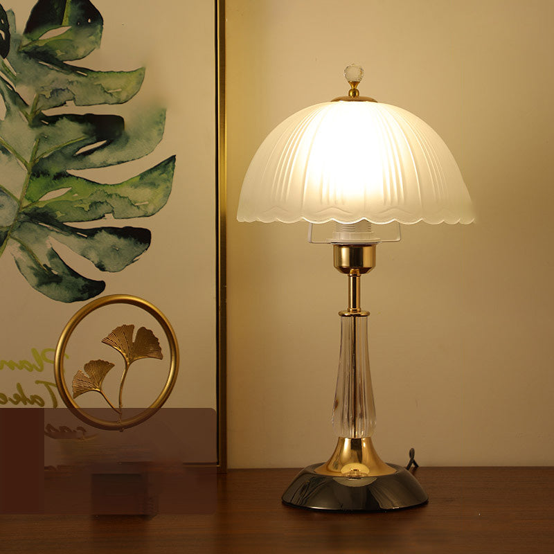 Ultra-moderne Einfachheit Domtisch Lampe weiße Glas Nachttisch-Lampe für Schlafzimmer