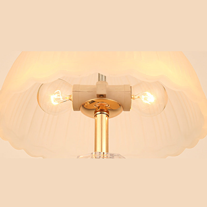 Ultra-moderne Einfachheit Domtisch Lampe weiße Glas Nachttisch-Lampe für Schlafzimmer