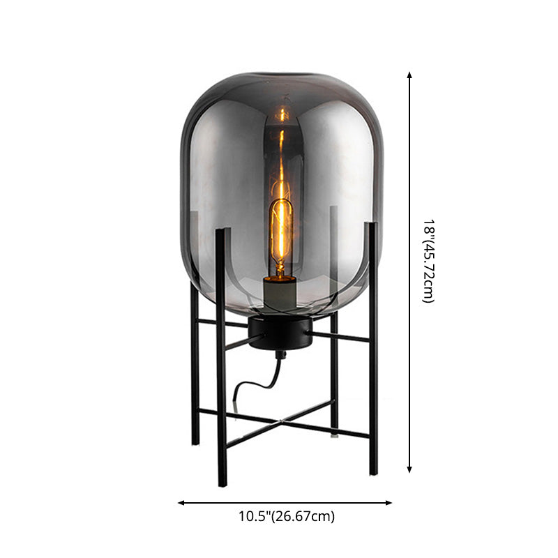 Ultramoderne eenvoud vat tafellamp glas nachtkastje lamp voor slaapkamer