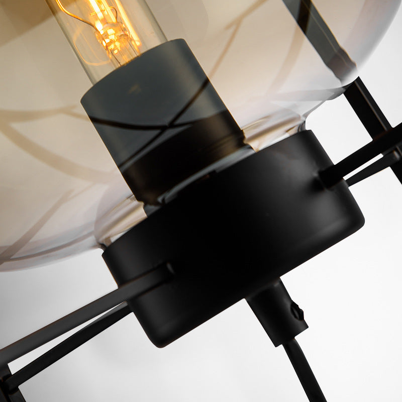 Ultramoderne eenvoud vat tafellamp glas nachtkastje lamp voor slaapkamer