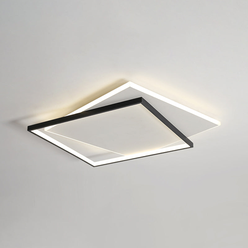 Moderne métal LED encastré luminaire salon géométrique plafond suspendu encastré