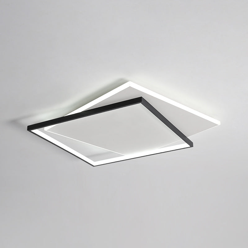 Moderne métal LED encastré luminaire salon géométrique plafond suspendu encastré