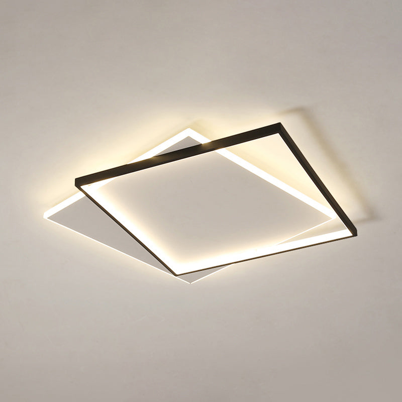 Moderne métal LED encastré luminaire salon géométrique plafond suspendu encastré