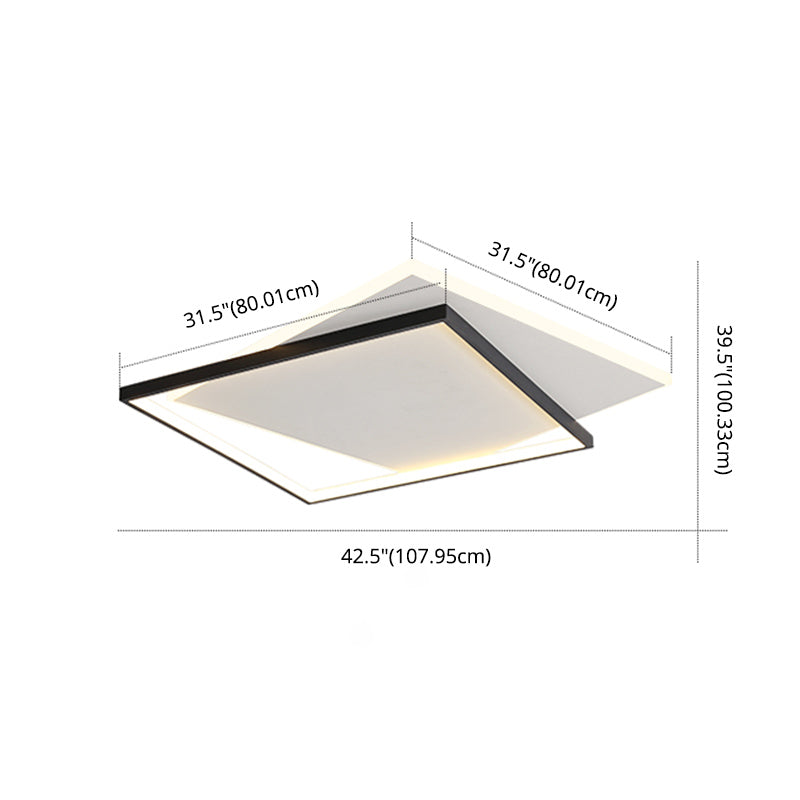 Moderne métal LED encastré luminaire salon géométrique plafond suspendu encastré
