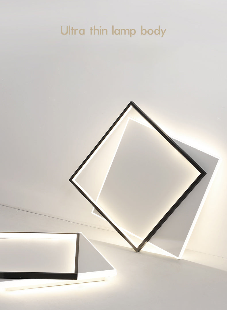 Moderne métal LED encastré luminaire salon géométrique plafond suspendu encastré