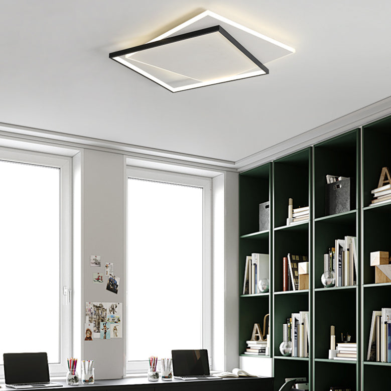 Moderne métal LED encastré luminaire salon géométrique plafond suspendu encastré