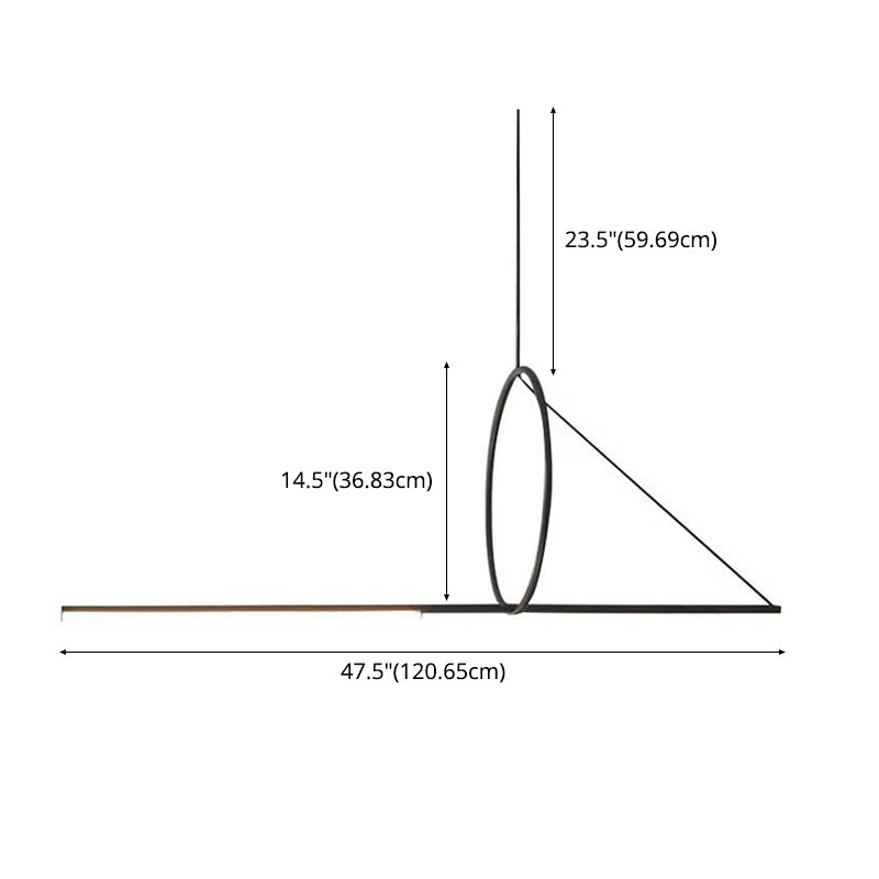 Lampada il lampadario in metallo lineare dell'illuminazione dell'isola a led moderna per sala da pranzo