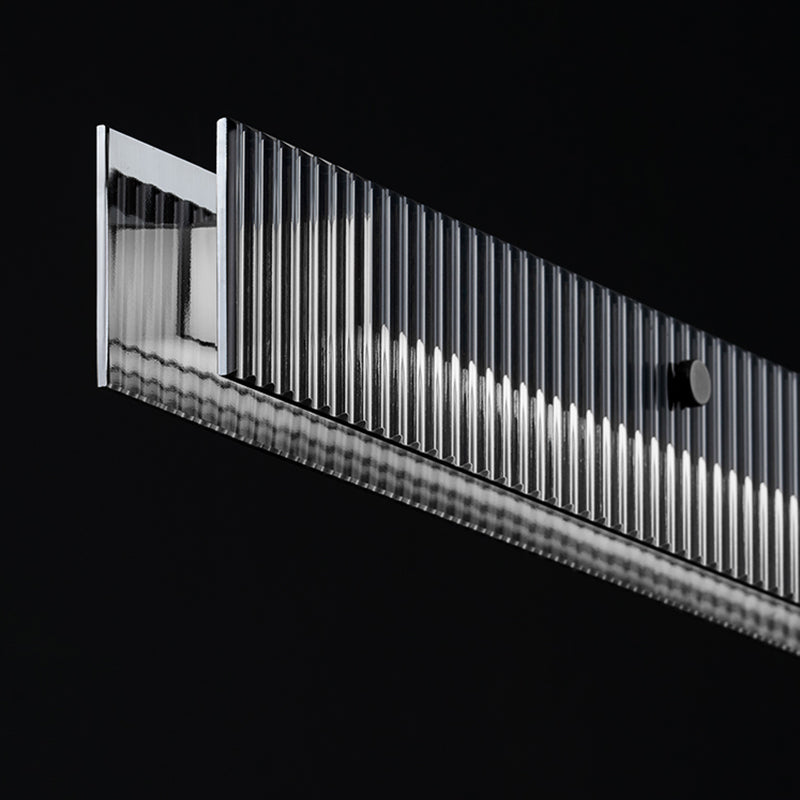 Dining Room Nordic Modern Island Light Fixture LED Linear Glass Pendant Light