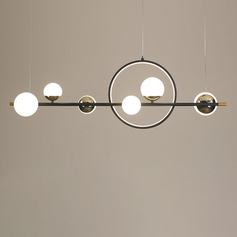 Lampadini del lampadario lineare Luci dell'isola Accensione a sospensione moderna per l'isola della cucina