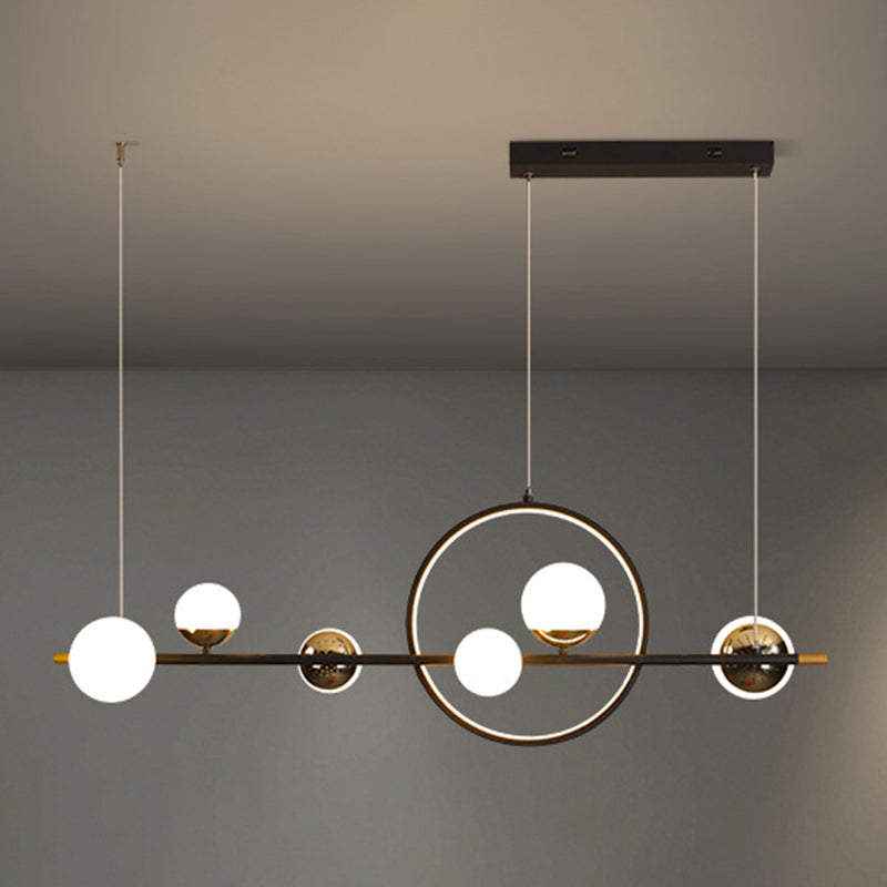 Lampadini del lampadario lineare Luci dell'isola Accensione a sospensione moderna per l'isola della cucina