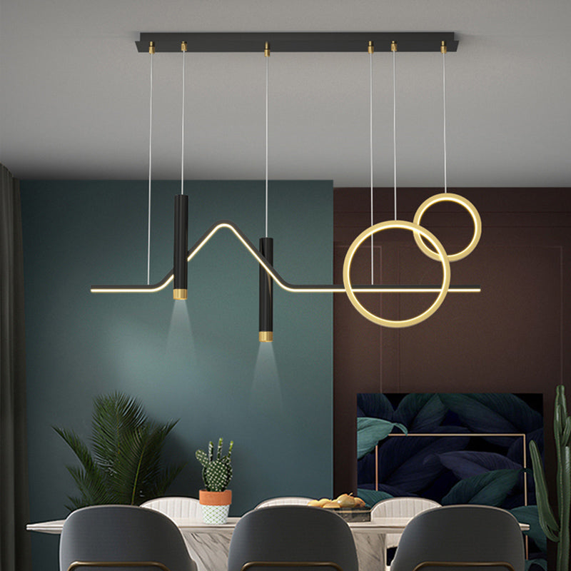 Éclairage de l'île contemporaine LIGNELLE LIGNIFICATION LEUR LEUR LEUR