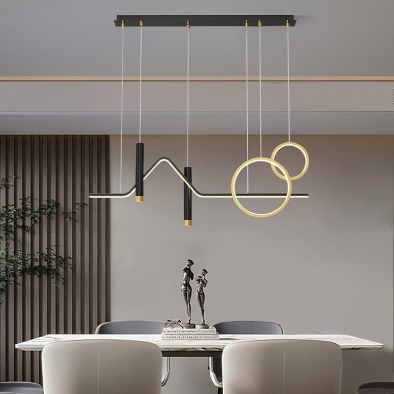 Éclairage de l'île contemporaine LIGNELLE LIGNIFICATION LEUR LEUR LEUR