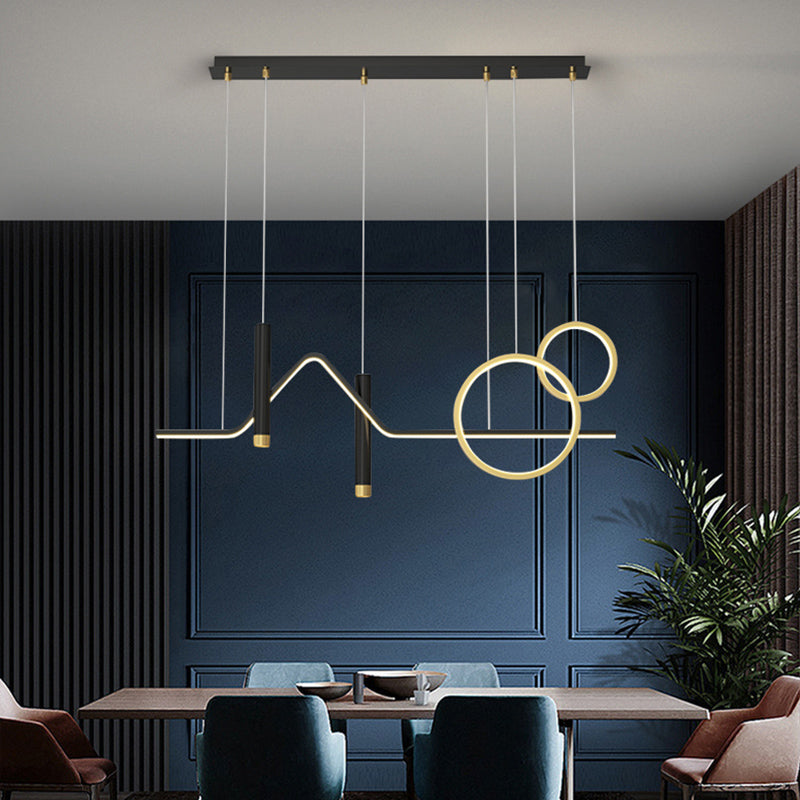 Éclairage de l'île contemporaine LIGNELLE LIGNIFICATION LEUR LEUR LEUR