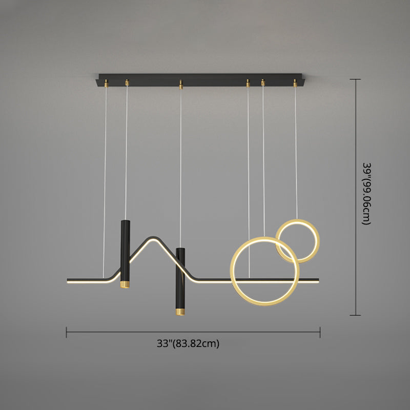 Éclairage de l'île contemporaine LIGNELLE LIGNIFICATION LEUR LEUR LEUR